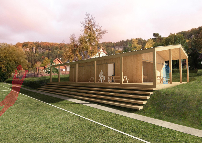 klubovna Olšina a hřiště