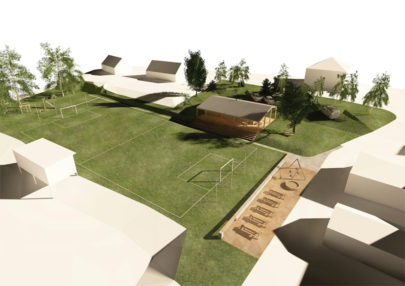 klubovna Olšina a hřiště