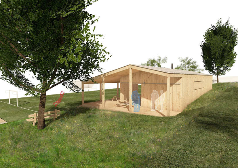 klubovna Olšina a hřiště