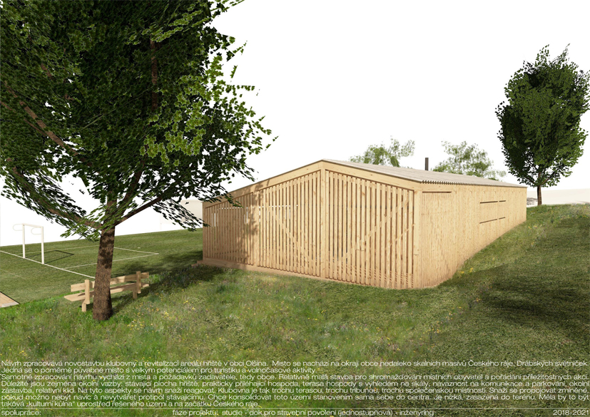 klubovna Olšina a hřiště