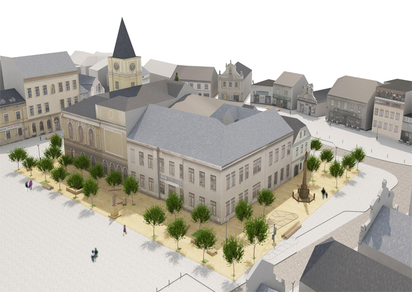 Masarykovo náměstí v Mnichově Hradišti